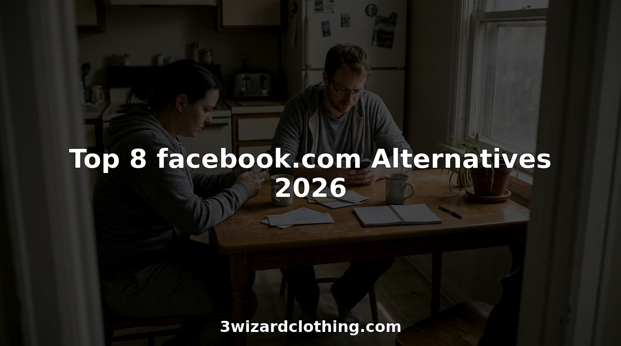 People using social media at home kitchen table