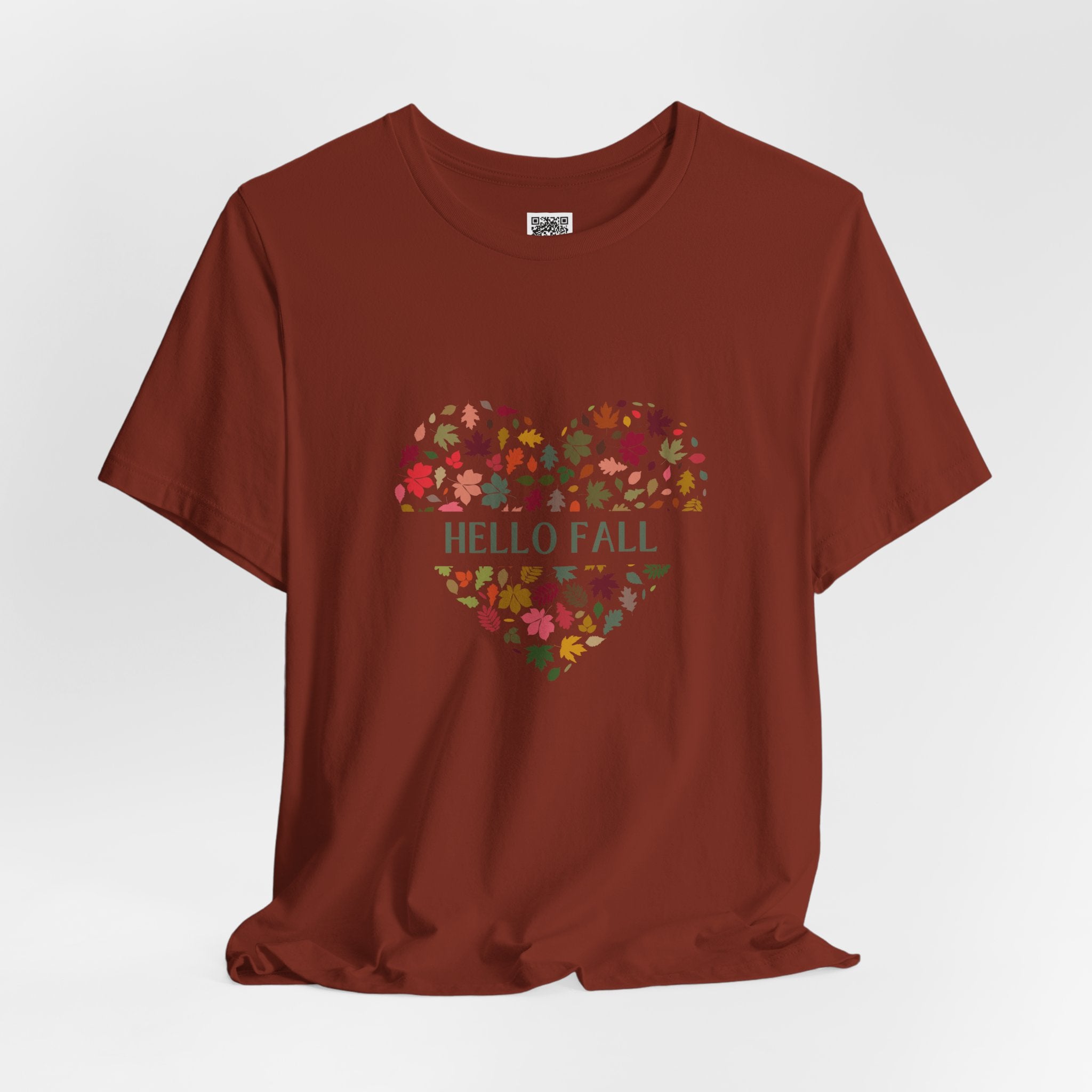 Hello Fall Leaf Heart Tee – Cozy Colors, Crisp Vibes