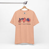 Peace, Love & Freedom – USA Patriotic Sunflower Design