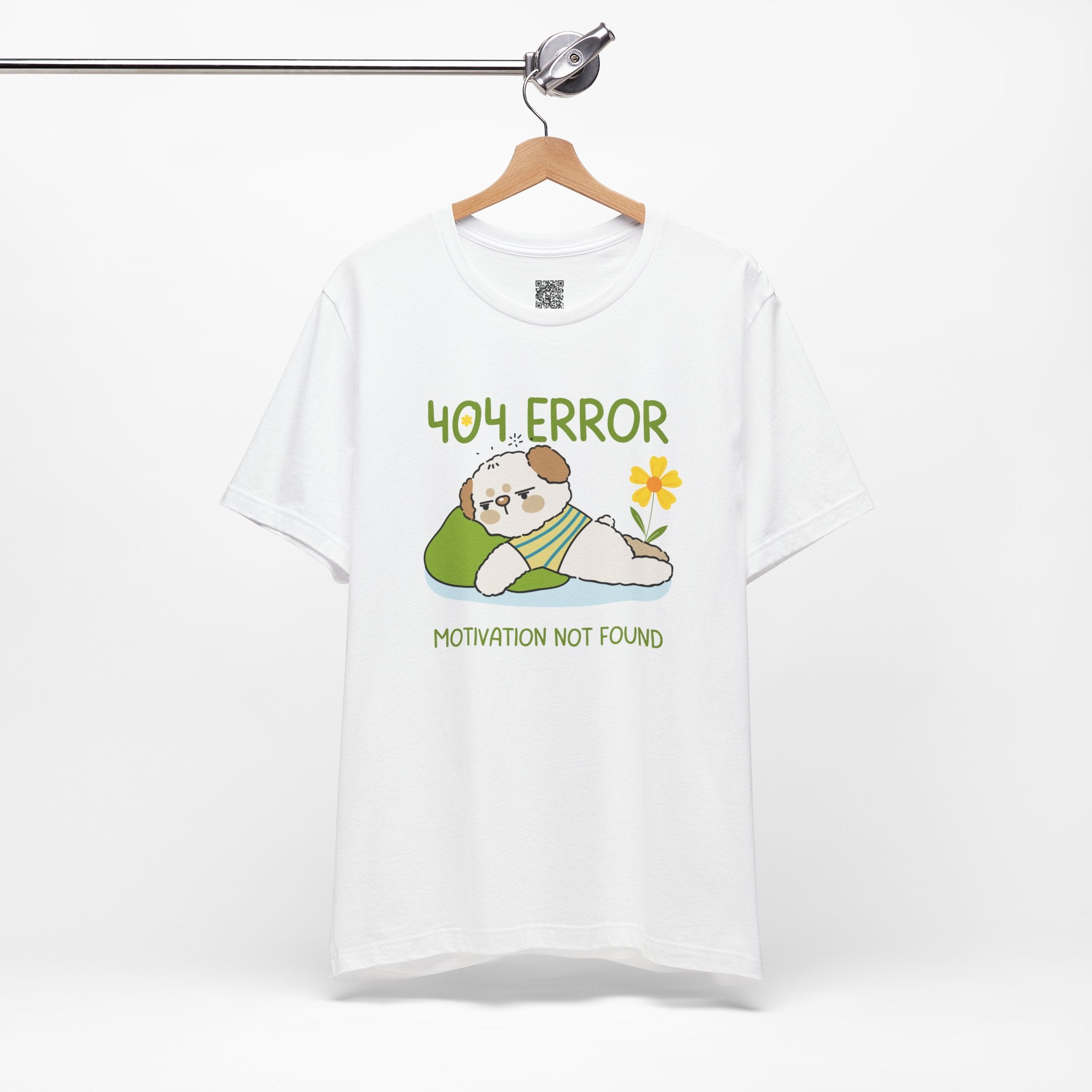 404 Error – Motivation Not Found Cute Dog Design