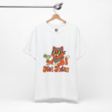 Not Today Groovy Cat Margarita Graphic Tee | Funny Retro Cat Lover