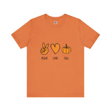 Peace, Love & Pumpkins Tee – Fall Vibes Only
