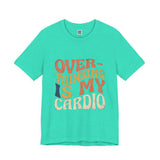 Overthinking Is My Cardio Retro Typography Tee | Funny Anxiety Humor T-Shirt