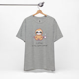 Zen Sloth Coffee T-Shirt – Meditating Sloth Tee for Relaxed Mornings & Mindful Vibes