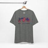 Peace, Love & Freedom – USA Patriotic Sunflower Design