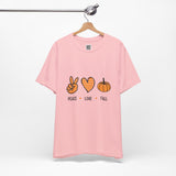 Peace, Love & Pumpkins Tee – Fall Vibes Only