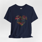 Hello Fall Leaf Heart Tee – Cozy Colors, Crisp Vibes