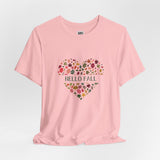 Hello Fall Leaf Heart Tee – Cozy Colors, Crisp Vibes