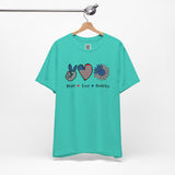 Peace, Love & Freedom – USA Patriotic Sunflower Design