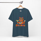 Not Today Groovy Cat Margarita Graphic Tee | Funny Retro Cat Lover