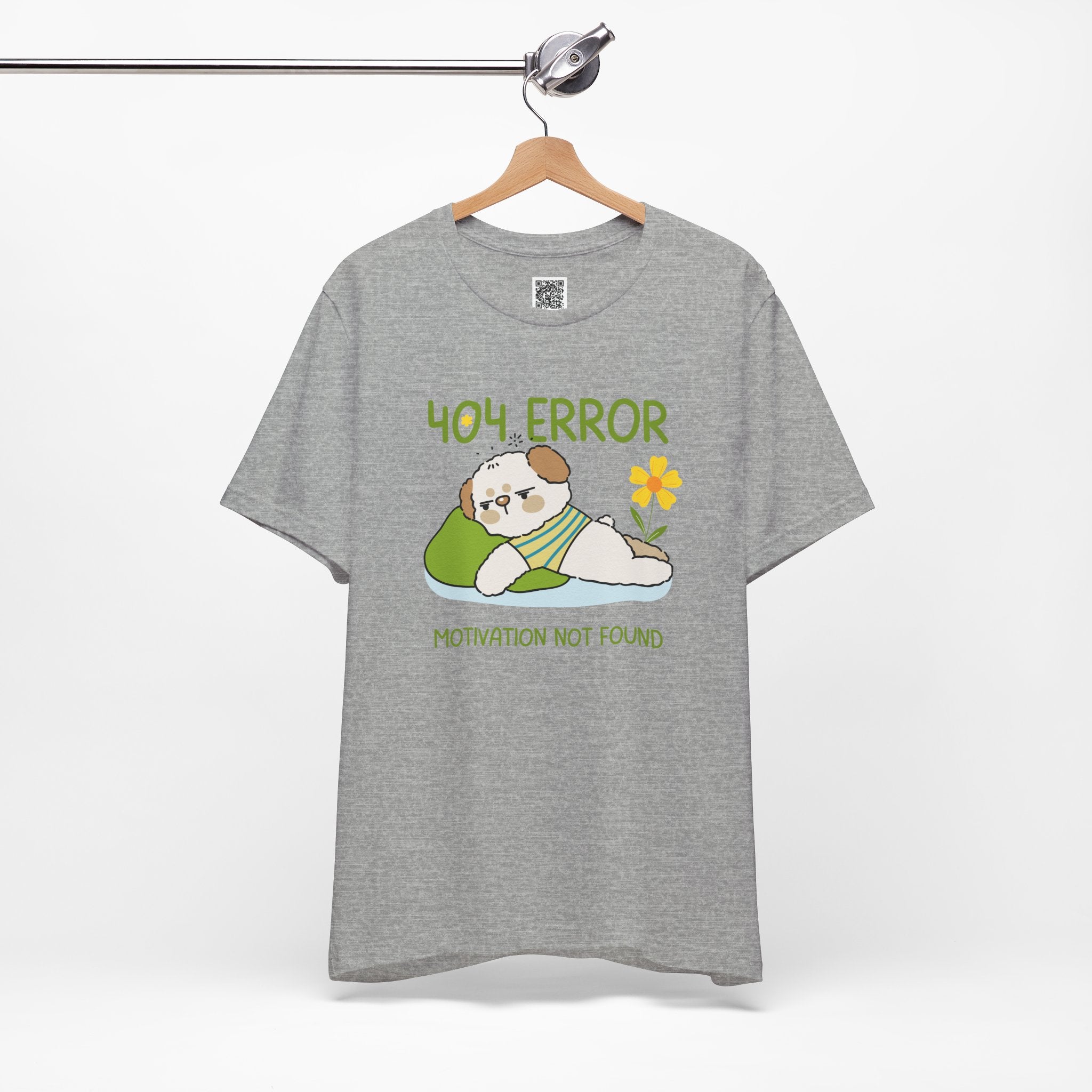 404 Error – Motivation Not Found Cute Dog Design