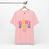 Girl Power Barbell Tee – Strong, Stylish, and Unstoppable