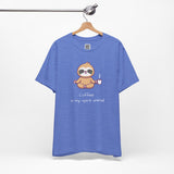 Zen Sloth Coffee T-Shirt – Meditating Sloth Tee for Relaxed Mornings & Mindful Vibes